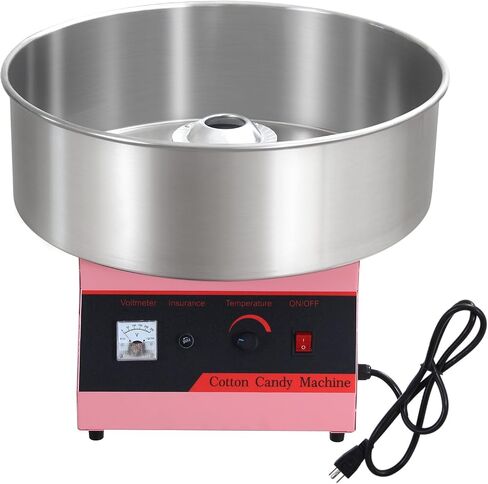 Commercial Cotton Candy Machine, 1050W Electric Floss Maker with Stainless Steel Bowl, Sugar Scoop for Family and Various Party Blue in Kuwait