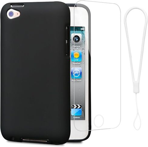 Ipod Touch 4 Case ، iPod Touch4 Case Protection Case Ultra Black Rubber Case Silicone Case Hard Blastic Pink و Black Drockproof Cover for Apple iPod Touch 4 ، 4th Gen (Clear Gray) in Saudi Arabia