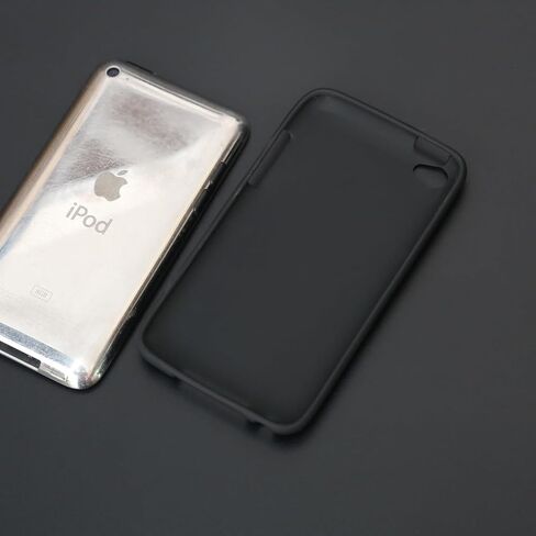 Ipod Touch 4 Case ، iPod Touch4 Case Protection Case Ultra Black Rubber Case Silicone Case Hard Blastic Pink و Black Drockproof Cover for Apple iPod Touch 4 ، 4th Gen (Clear Gray) in Saudi Arabia