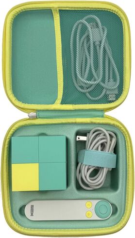 Travel Case for Nex Playground Secure Protection Lightweight Hard Shell Carrying Portable Storage Organizer with Handle, Nex Game Play System Accessories, Off White and Green in Kuwait