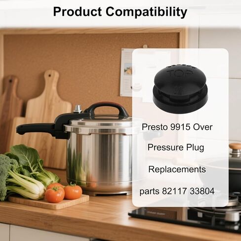 6pcs 09915 سدادات الضغط الزائد للضغط ، وقطع غيار استبدال البلاستيك متينة لطباخات الضغط المعزوفة والمدافع (أسود) in Saudi Arabia