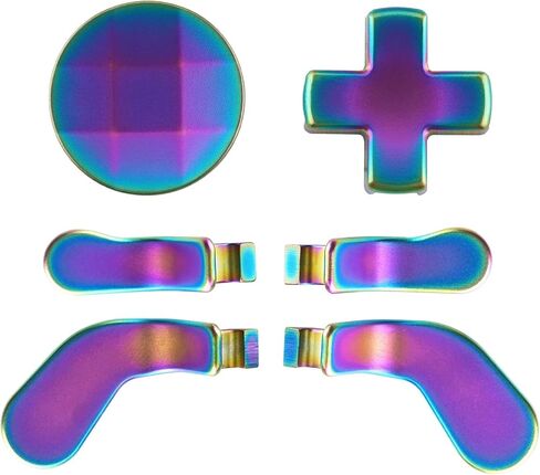 eXtremeRate Clear Purple Full Set Shell Buttons + 6 in 1 Steel D-Pads Paddles for Xbox Elite Series 2 Controller in Saudi Arabia