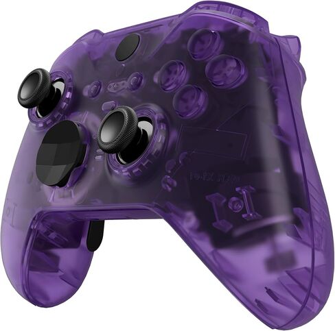 eXtremeRate Clear Purple Full Set Shell Buttons + 6 in 1 Steel D-Pads Paddles for Xbox Elite Series 2 Controller in Saudi Arabia