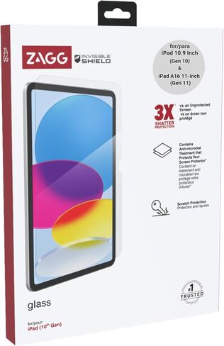 ZAGG Invisibleshield Glass Screen Protector لـ iPad A16 2025 الجيل 11/العاشر 2022 in Saudi Arabia