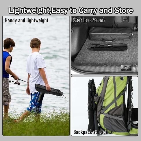 شبكة صيد التلسكوب مع مقبض-شبكة أسماك عذبة ومياه متينة متينة ، شبكة هبوط قابلة للطي ، وتصميم خفيف ، وتصميم سهلة النقل والتخزين in Kuwait