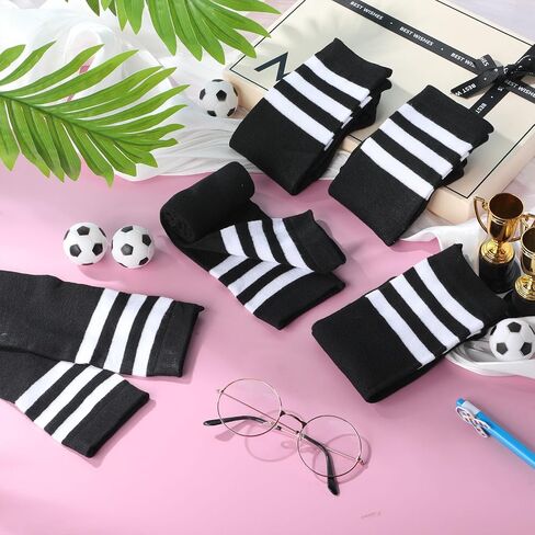 Xtinmee 20 Pairs Pink Knee High Socks Striped Colored Tube Socks Women's Knee Athletic Socks Outdoor Sport Socks in Saudi Arabia