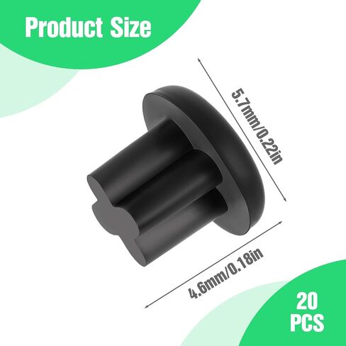 20pcs مقابس الغبار المطاطية CAPS 3.5 مم مكافحة سماعة الرأس مقابس غبار الغبار تغطية لجهاز الكمبيوتر المحمول الهاتف المحمول أجهزة الكمبيوتر المكتبية (أسود) in Saudi Arabia