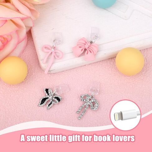 4pcs Phone Dust Plug Charms, Creative Charging Port Dust Plug Cover Protector Caps Charm for iPhone 4-14 Series Ports Practical and Stylish Phone Accessories in Saudi Arabia