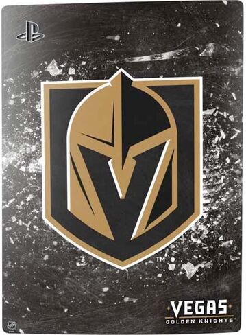 Skinit Decal Gaming Skin Compatible with PS5 Bundle - Officially Licensed NHL Vegas Golden Knights Lineup Design in Saudi Arabia