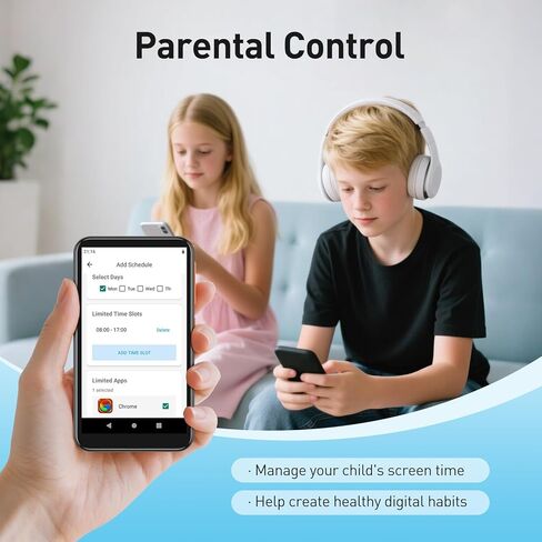 Agptek 80GB MP3 Player for Kids مع Bluetooth و WiFi ، T07S 4 '' مشغل الموسيقى مع أدوات التحكم في الوالدين ، Spotify Kids ، حتى 512 جيجابايت ، أسود in Saudi Arabia
