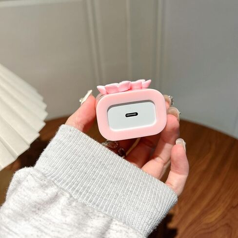 واقي كابل زهور لطيف لغطاء شاحن iPhone ، براعم الكرز الأزهار ثلاثية الأبعاد ، واقي الحبل الشاحن للنساء ، in Kuwait