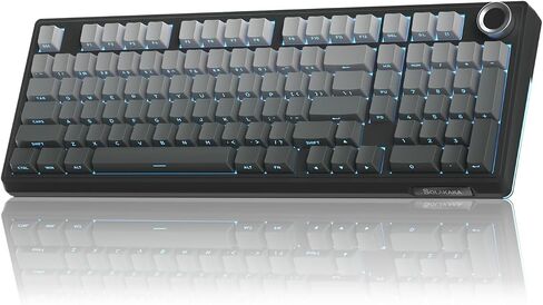 KI99 Pro 96 ٪ لوحة مفاتيح ميكانيكية لاسلكية ، لوحة مفاتيح ألعاب RGB ، مفاتيح محفوظة قبل المُغطى بالقبول الساخنة ، لوحات مفاتيح دسم للحشية للاعبين/الكمبيوتر المحمول (أسود) in Kuwait
