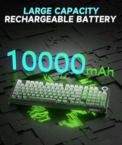 KI99 Pro 96 ٪ لوحة مفاتيح ميكانيكية لاسلكية ، لوحة مفاتيح ألعاب RGB ، مفاتيح محفوظة قبل المُغطى بالقبول الساخنة ، لوحات مفاتيح دسم للحشية للاعبين/الكمبيوتر المحمول (أسود) in Kuwait