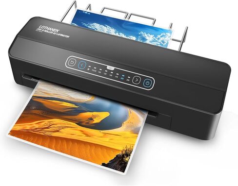 A3 6-Roller Commercial Laminator Machine, LOTHANEK 3-10 Mil 13 inch Heavy Duty Thermal Laminating Machine, 60-Second Warm-up, 40 Inches/Minute, Touch Screen for Home, School Office (Black) in Kuwait