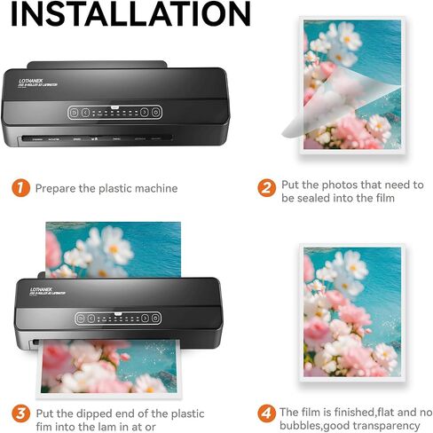 A3 6-Roller Commercial Laminator Machine, LOTHANEK 3-10 Mil 13 inch Heavy Duty Thermal Laminating Machine, 60-Second Warm-up, 40 Inches/Minute, Touch Screen for Home, School Office (Black) in Kuwait