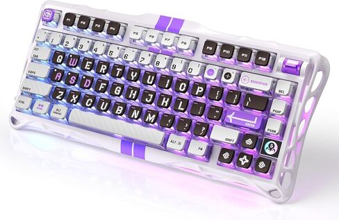 GravaStar Mercury V75 HE Keyboard, 75% Hall‑Effect Magnetic Switch Gaming Keyboard, 8000 Hz Polling, 0.005RT, Wired USB-C, RGB Backlit, Adjustable Actuation, Semi‑Aluminum Chassis-Stealth Black in Saudi Arabia