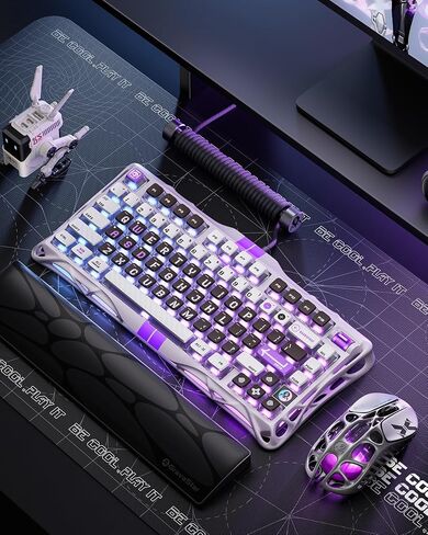 GravaStar Mercury V75 HE Keyboard, 75% Hall‑Effect Magnetic Switch Gaming Keyboard, 8000 Hz Polling, 0.005RT, Wired USB-C, RGB Backlit, Adjustable Actuation, Semi‑Aluminum Chassis-Stealth Black in Saudi Arabia