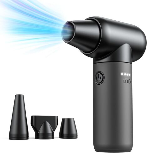 Air Air Duster-130،000 دورة في الدقيقة Super Power Air Duster 4-Gear قابلة للتعديل من منفاخ الهواء اللاسلكي القابلة لإعادة الشحن للكمبيوتر ولوحة المفاتيح والمنزل والخارجية والسيارة in Saudi Arabia