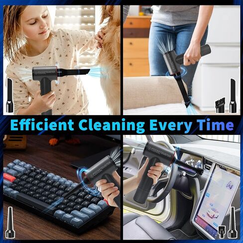 2-in-1 Compressed Air Duster and Mini Vacuum Cleaner with 150000 High RPM - Powerful Brushless Motor for Desktop, Keyboards, Laptop, Dryer and Electronics in Saudi Arabia