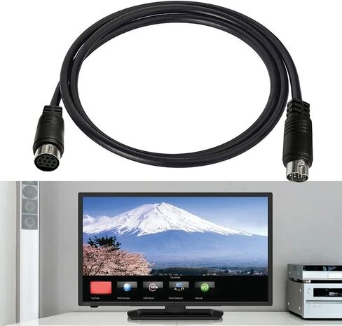 3/1.5/1/0.5M S-Video Cable DIN 10Pin ذكر إلى أنثى تمديد كابل الذكور الرصاص لجهاز العرض VCR DVD DVD in Saudi Arabia