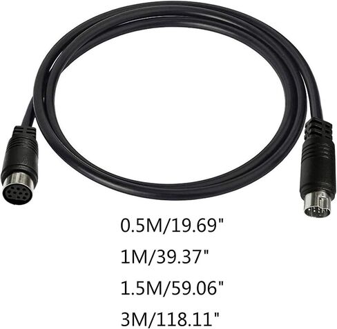 3/1.5/1/0.5M S-Video Cable DIN 10Pin ذكر إلى أنثى تمديد كابل الذكور الرصاص لجهاز العرض VCR DVD DVD in Saudi Arabia