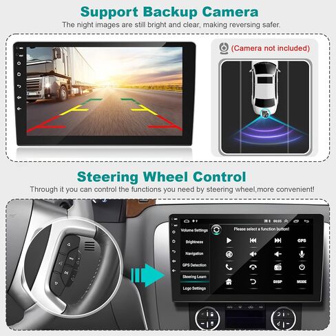 Android 13 Car Stereo Double Din Radio مع Carplay Wireless Android Auto | وحدة رأس شاشة اللمس 9 بوصة Qled مع GPS WiFi BT 32EQ DSP | MirrorLink | التحكم في عجلة القيادة | FM AM | 4G+64G ، 8 Core in Kuwait