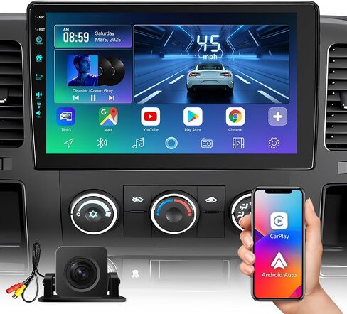 10.2 بوصة (4RAM 64ROM) استبدال استريو لراديو سيارة 5GWIFI لشيفي سيلفرادو 2007-2013 GMC Sierra Yukon Android 13 ، Carplay/Android Auto/FM/AM/RDS/1080p كاميرا احتياطية/BT5.4 in Saudi Arabia