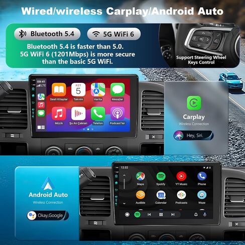 10.2 بوصة (4RAM 64ROM) استبدال استريو لراديو سيارة 5GWIFI لشيفي سيلفرادو 2007-2013 GMC Sierra Yukon Android 13 ، Carplay/Android Auto/FM/AM/RDS/1080p كاميرا احتياطية/BT5.4 in Saudi Arabia