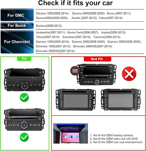 10.2 بوصة (4RAM 64ROM) استبدال استريو لراديو سيارة 5GWIFI لشيفي سيلفرادو 2007-2013 GMC Sierra Yukon Android 13 ، Carplay/Android Auto/FM/AM/RDS/1080p كاميرا احتياطية/BT5.4 in Saudi Arabia