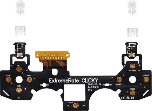 eXtremeRate Clicky Hair Trigger Kit for PS4 CUH ZCT2 Controller Shoulder Buttons, Custom Flashshot Trigger Stop Flex Cable for PS4 Slim Pro Controller JDM-040/050/055 in Saudi Arabia