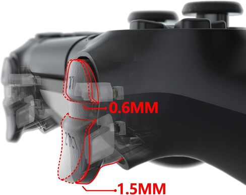 eXtremeRate Clicky Hair Trigger Kit for PS4 CUH ZCT2 Controller Shoulder Buttons, Custom Flashshot Trigger Stop Flex Cable for PS4 Slim Pro Controller JDM-040/050/055 in Saudi Arabia