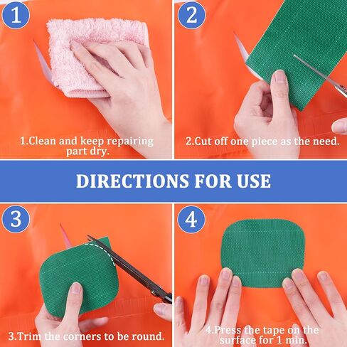 HONGTAIHSENG Tent Tape, Outdoor Awning Repair Tape, 3.1In x 32.8FT Boat Covers Repair Kit for Tarpaulin, RV Covers, Sail, Canopy, Strong Adhesive Tape, UV-Resistant, PE, Blue in Saudi Arabia