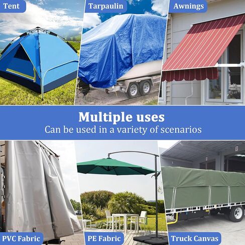 HONGTAIHSENG Tent Tape, Outdoor Awning Repair Tape, 3.1In x 32.8FT Boat Covers Repair Kit for Tarpaulin, RV Covers, Sail, Canopy, Strong Adhesive Tape, UV-Resistant, PE, Blue in Saudi Arabia