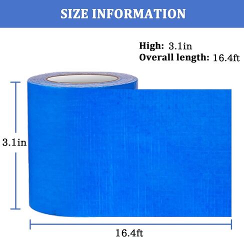 HONGTAIHSENG Tent Tape, Outdoor Awning Repair Tape, 3.1In x 32.8FT Boat Covers Repair Kit for Tarpaulin, RV Covers, Sail, Canopy, Strong Adhesive Tape, UV-Resistant, PE, Blue in Saudi Arabia