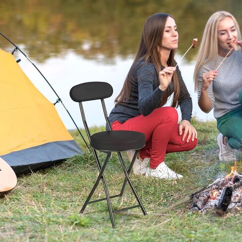 براز طي مبطن ملهى ، براز بار قابلة للطي مع مسند الظهر ، سعة 220 رطلاً ، كرسي قابلة للطي قابلة للطي قابلة للطي قابلة للطي قابلة للطي قابلة للطي للصيد في المطبخ الداخلي في الهواء الطلق (وردي ، 2 عبوة) in Kuwait