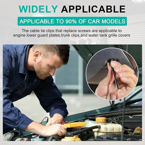 150Pcs Nylon Universal Cable Tie Buckle - New Multifunctional Nylon Zip Ties, Heavy Duty Plastic Rivet T Zip Ties Style, for Daily Maintenance And Fixing Of Automobiles in Saudi Arabia