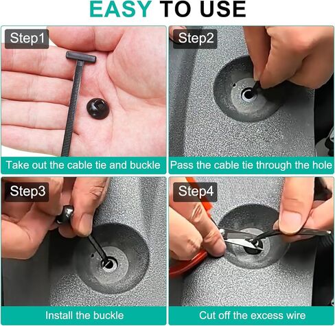 150Pcs Nylon Universal Cable Tie Buckle - New Multifunctional Nylon Zip Ties, Heavy Duty Plastic Rivet T Zip Ties Style, for Daily Maintenance And Fixing Of Automobiles in Saudi Arabia
