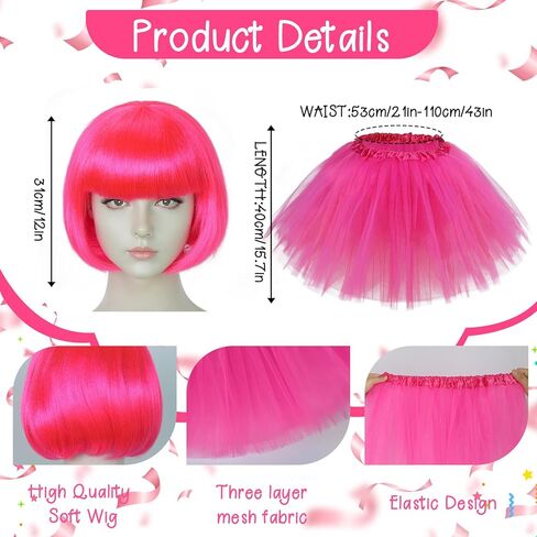 ANOGOL Wig Cap+ ( Headband+Green Scarf ) Long Wavy Orange Cosplay Wigs with Bangs Synthetic Hair for Party Costume Wig for Halloween in Kuwait