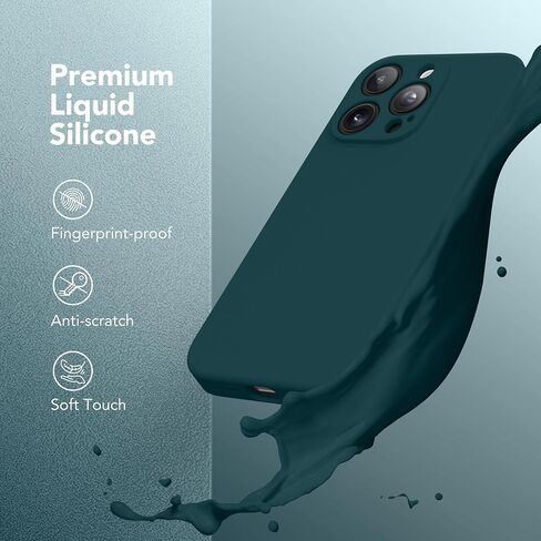 Magnetic for iPhone 15 Pro Case ، متوافق مع Magsafe ، [حماية الكاميرا الكاملة] [حامي الشاشة] علبة هاتفية وقائية مقاومة للسيليكون لـ iPhone 15 Pro 6.1 "، Calke Green in Saudi Arabia