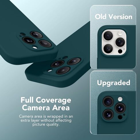 Magnetic for iPhone 15 Pro Case ، متوافق مع Magsafe ، [حماية الكاميرا الكاملة] [حامي الشاشة] علبة هاتفية وقائية مقاومة للسيليكون لـ iPhone 15 Pro 6.1 "، Calke Green in Saudi Arabia