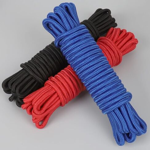 30m x 6mm Nylon Cord Rope All Purpose Rope Twisted Nylon String Long Durable Rope Flag Pole Cord Garden Bundling Cord Multifunction Outdoor Rope Black in Saudi Arabia