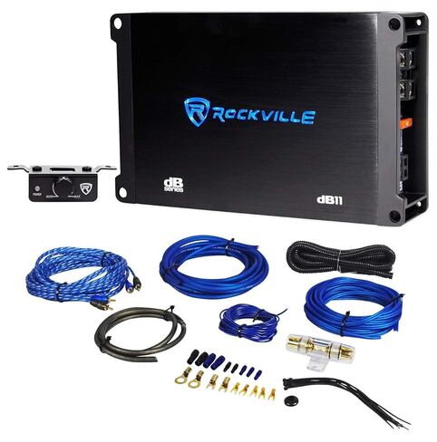 Rockville dB11 1400w Peak/350 watt RMS Mono 2-Ohm Amplifier Car Amp+Bass Remote in Saudi Arabia