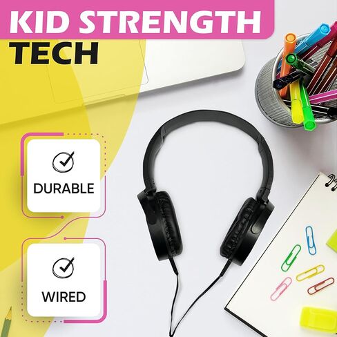 10 Pack Bulk Wired On-Ear Leather Headphones with 3.5mm Connector, Multi in Saudi Arabia