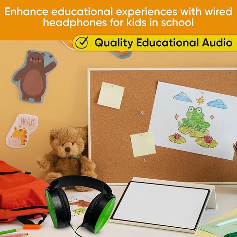 10 Pack Bulk Wired On-Ear Leather Headphones with 3.5mm Connector, Multi in Saudi Arabia