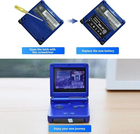 Battery for Nintendo Gameboy Advance SP 1600mAh Rechargeable Lithium-ion Battery Replacement for Nintendo GBA SP AGS-001 SAM-003 in Saudi Arabia