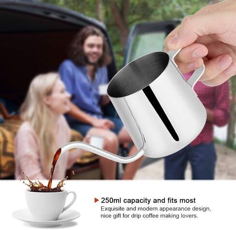 وعاء القهوة من الفولاذ المقاوم للصدأ 250 مل 350 مل طويل groenseck spout kettle cup tea tea for stefor in Saudi Arabia