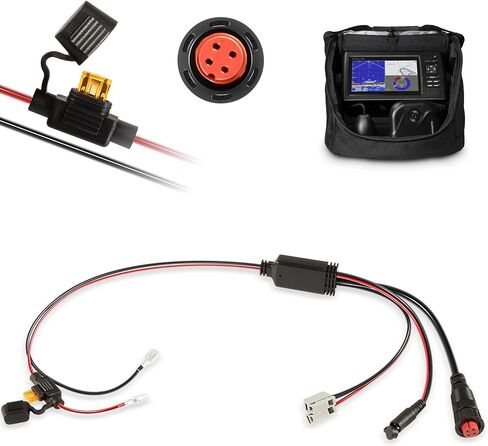 010-12676-35 Power Cable Weather Resistant with Charge Port Plug & 5A Fuse Holder Fits for Garmin ECHOMAP, Panoptix Ice Fishing Kit & Bundle in Saudi Arabia