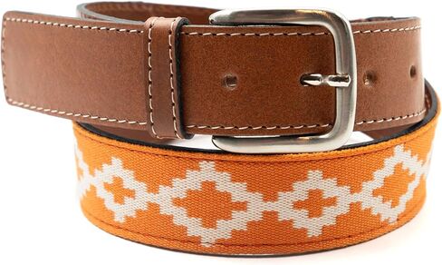 Handmade Woven Polo Belt - Guarda Pampas Design, Crafted from Full Grain Leather in Saudi Arabia