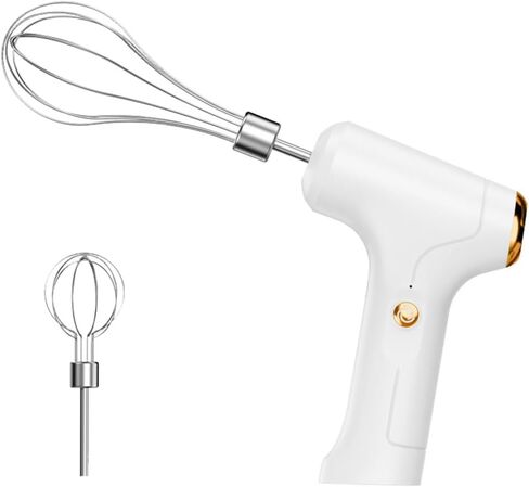 DONGKER Hand Mixer,USB Rechargeable Detachable Electric Whisk Beaters with 3 Speed Modes & 1200W Powerful Motor for Eggs Milkshake Cream Butter in Saudi Arabia