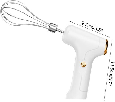 DONGKER Hand Mixer,USB Rechargeable Detachable Electric Whisk Beaters with 3 Speed Modes & 1200W Powerful Motor for Eggs Milkshake Cream Butter in Saudi Arabia